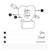 Engraved Wooden Heart – Heartbeat Design with Names & Date - Image 2