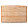Large Wood Cutting Board with Juice Groove (Maple - 17x11)
