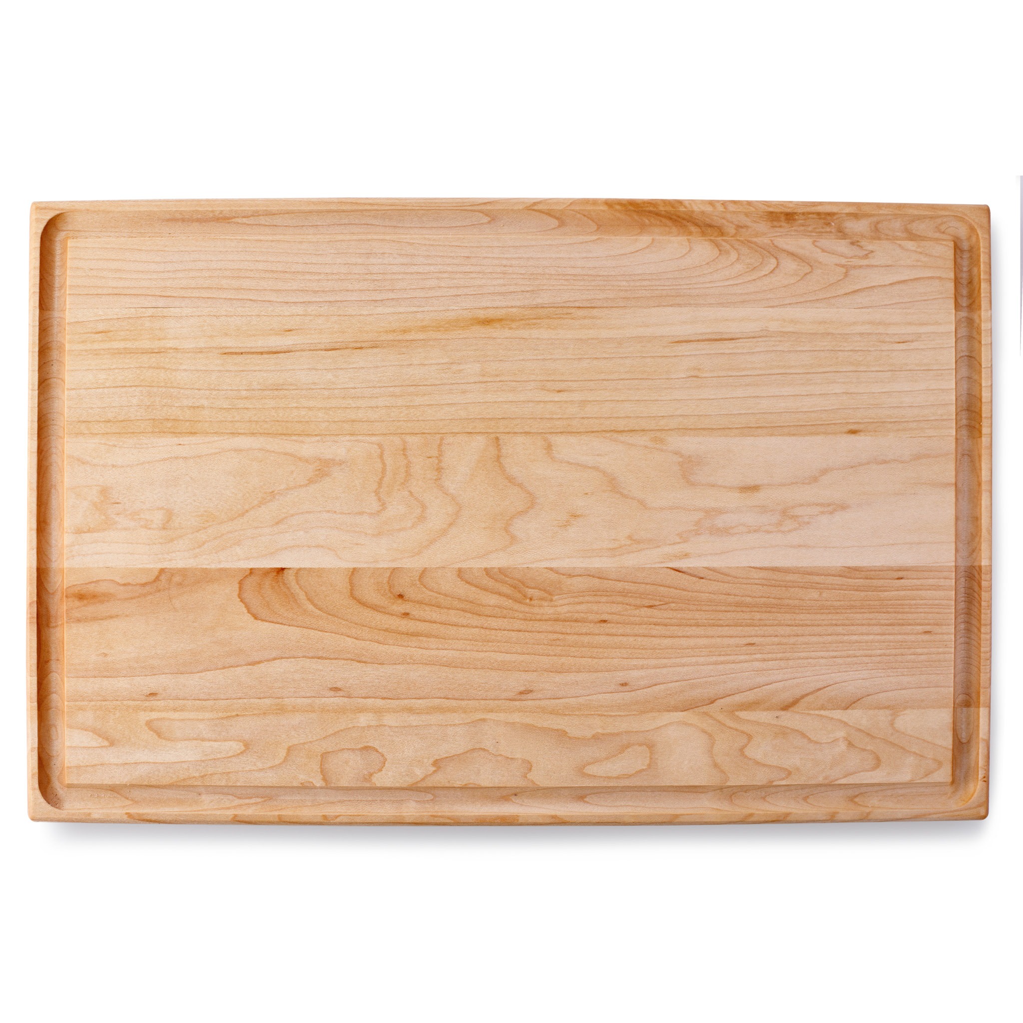 Large Wood Cutting Board with Juice Groove (Maple - 17x11)