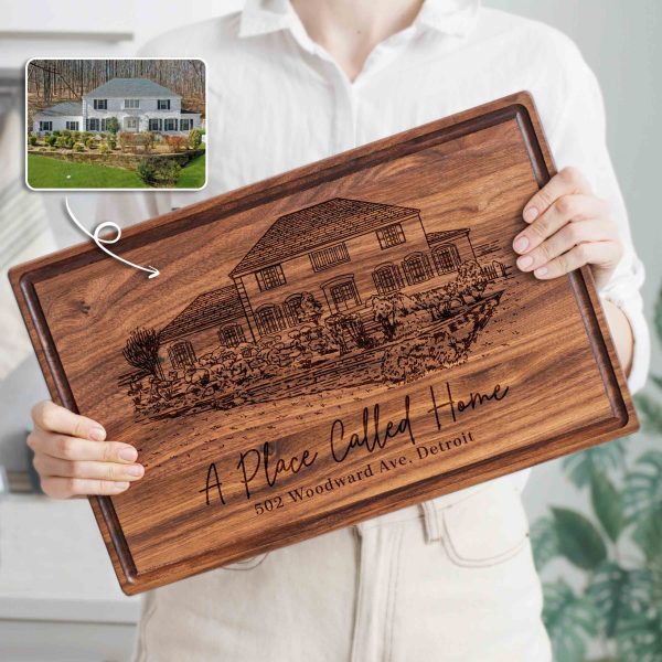 Personalized Home Sweet Home Engraved Cutting Board