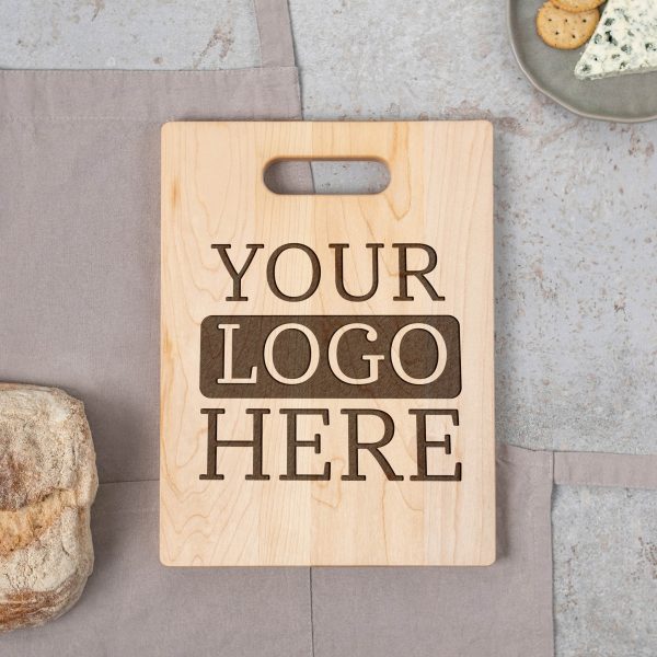 Logo Cutting Board with Handle (12x9)