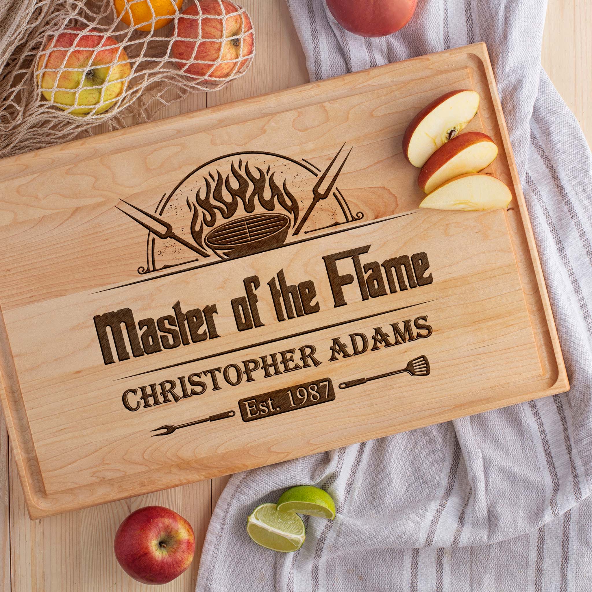 Personalized bbq cutting boards