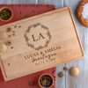 Custom Engraved Olive wood Cutting Board with Names