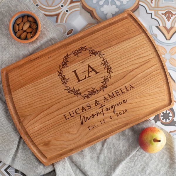 Custom Engraved Cutting Board with Names