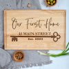Personalized Our First Home Cutting Board – Ideal Housewarming or New Home Gift