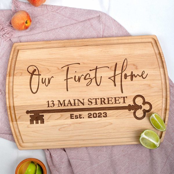 Personalized Our First Home Cutting Board – Ideal Housewarming or New Home Gift