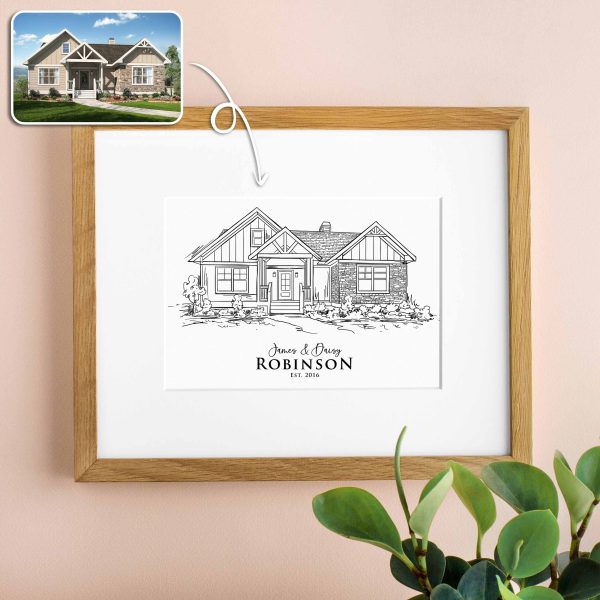 Custom Digital Watercolor Family Portrait Sketch