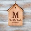 Personalized Rustic Family Name Sign with Hanging Rope
