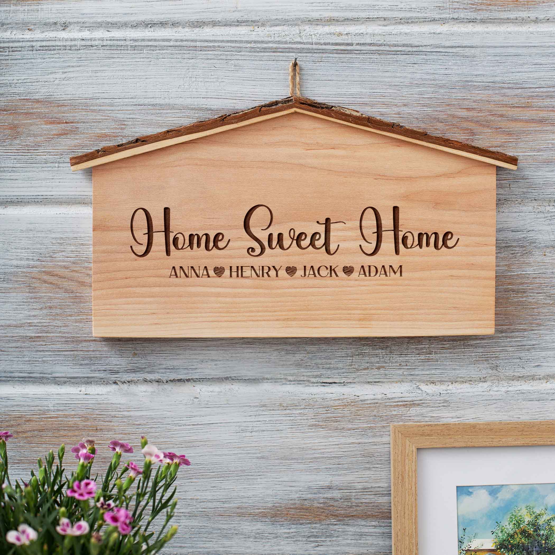 Personalized Rustic Home Sweet Home Sign