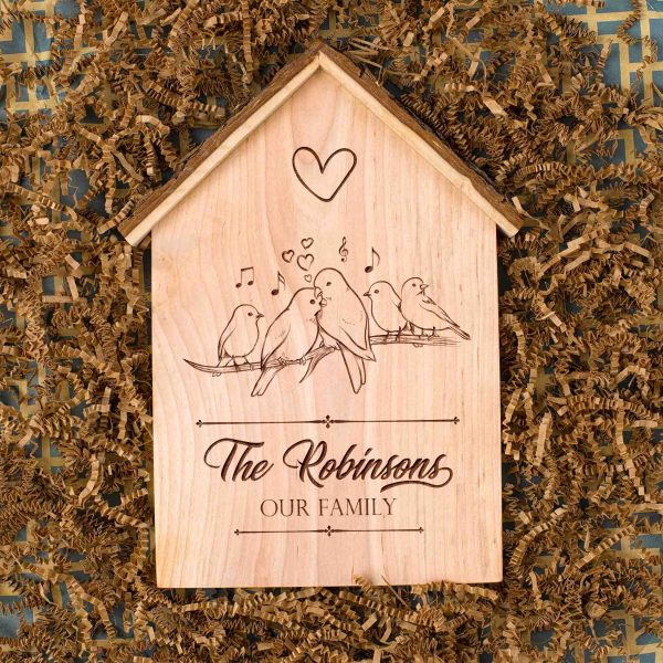 Custom Wooden House Plaque with Last Name
