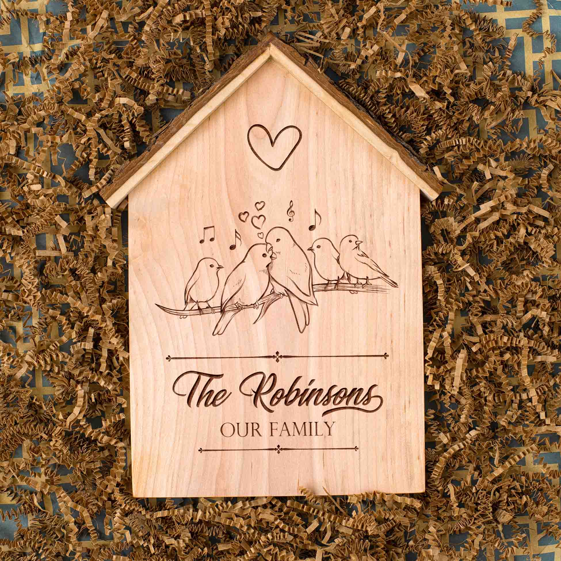 Custom Wooden House Plaque with Last Name