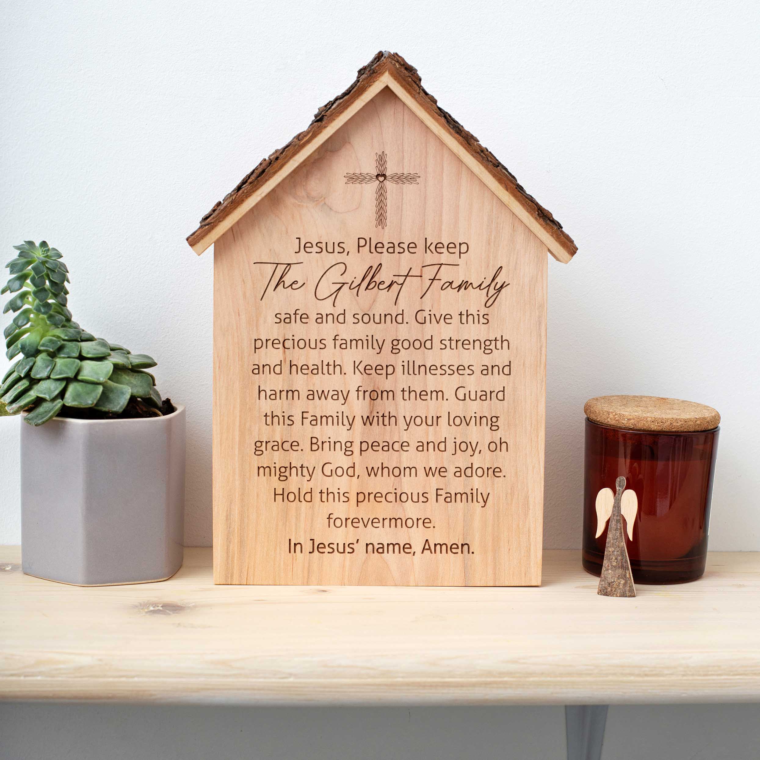 Personalized Rustic Prayer Sign