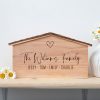 Wooden House Plaque with Last Name