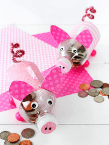 Plastic Bottle Piggy Banks