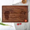 Our funny companions engraved wooden cutting board.