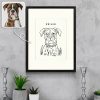 Custom Digital Watercolor Pet Portrait