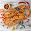 Olive Wood Steak Board with Logo