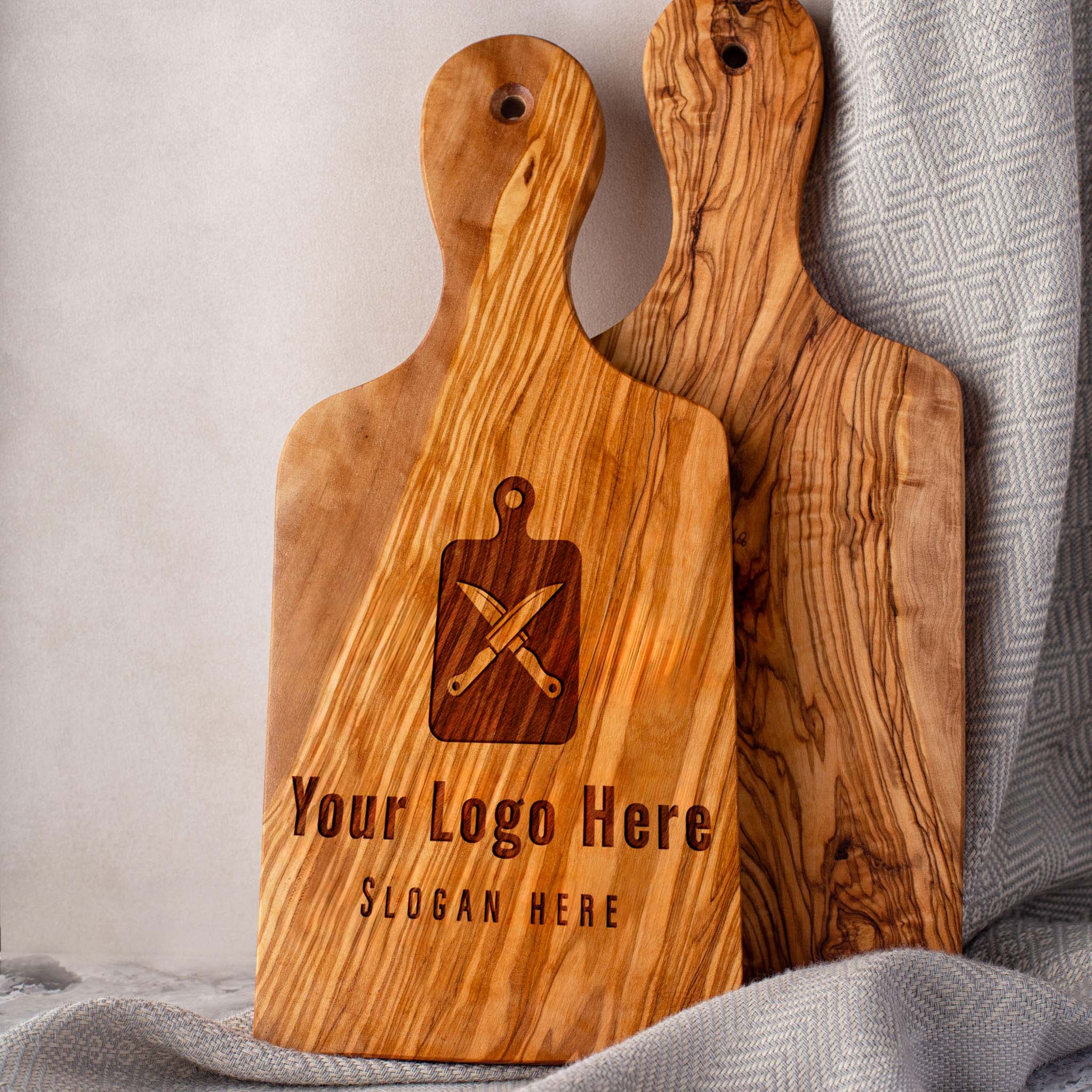 Olive Wood Paddle Board with Logo