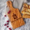Olive Wood Paddle Board with Logo