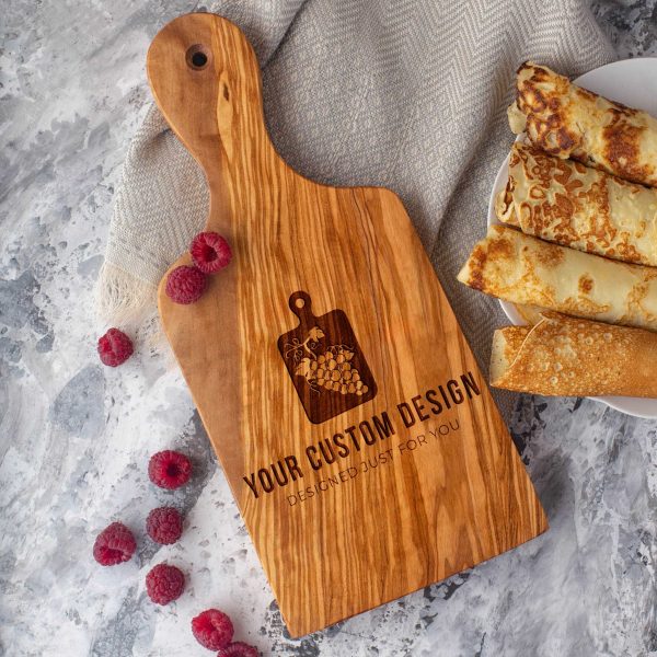 Olive Wood Paddle Board with Logo