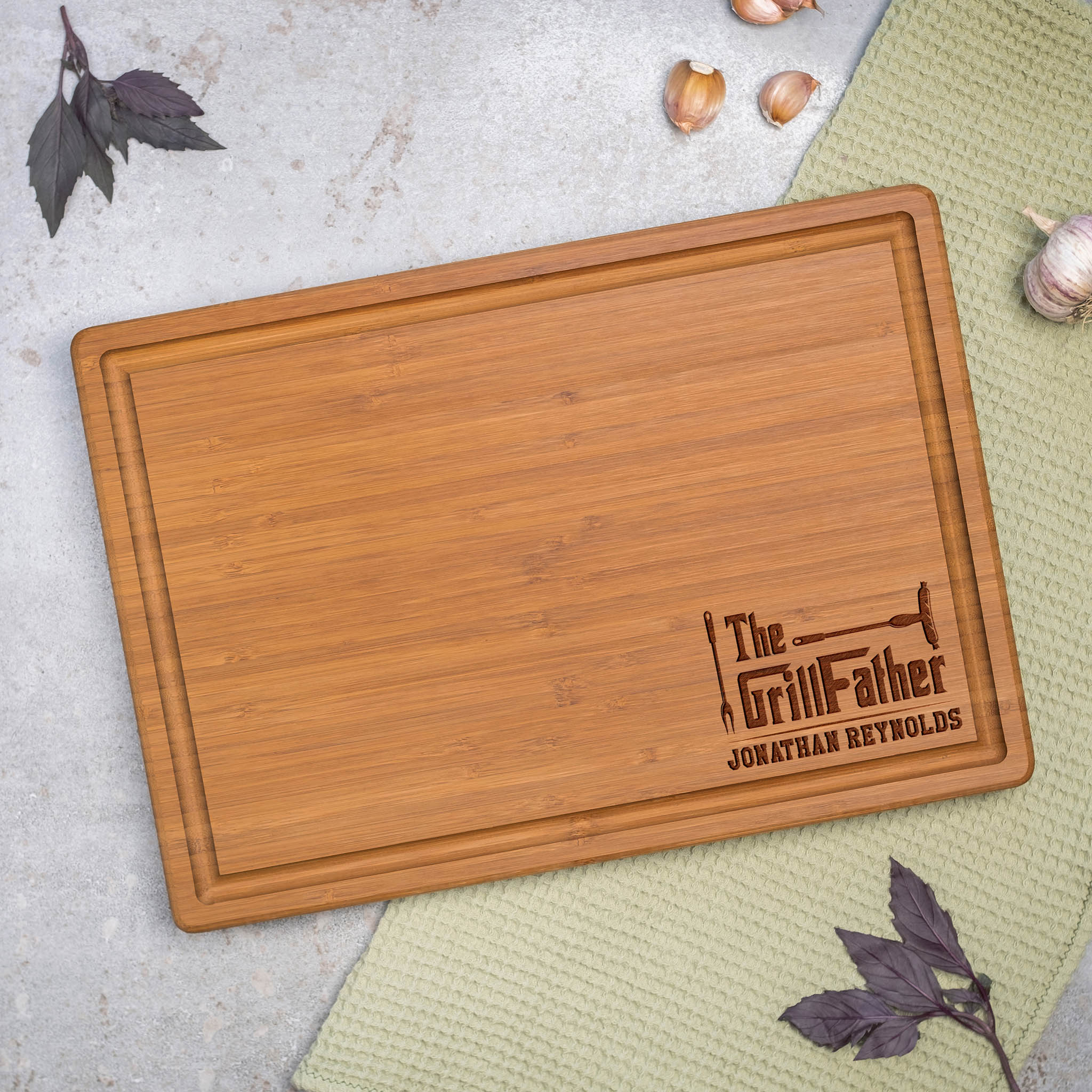 Custom Engraved Grill Father Cutting Board