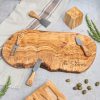 Custom Live Edge Charcuterie Board with Magnetic Stand & Cheese Knives