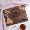 Personalized Couple's Cutting Board with Floral Initials & Date