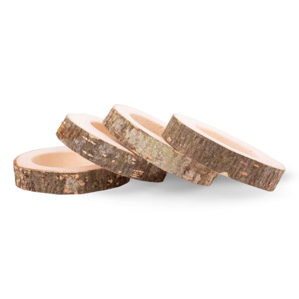 Wood Napkin Rings Set of 4