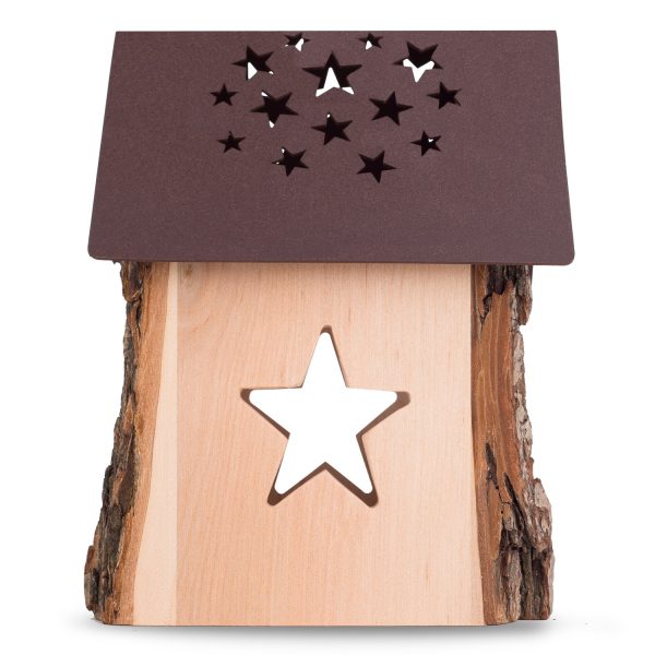 Nativity Scene Candle Holder With Bark