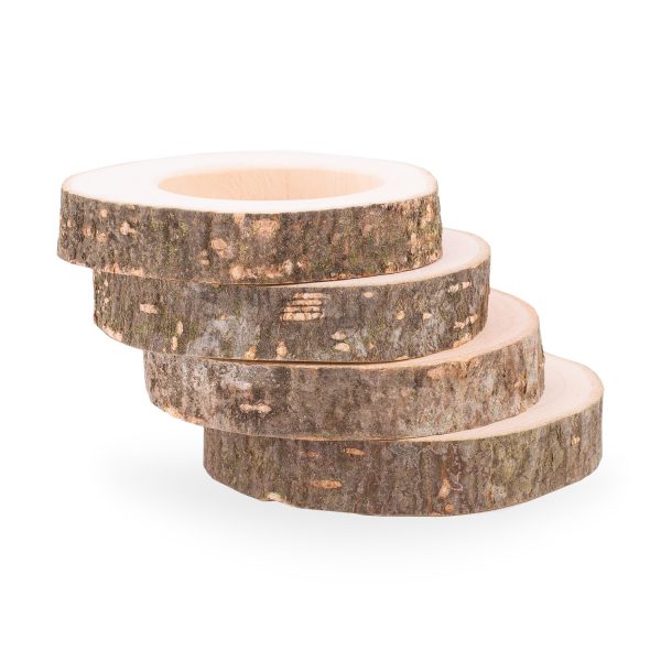 4 Wooden Napkin Rings