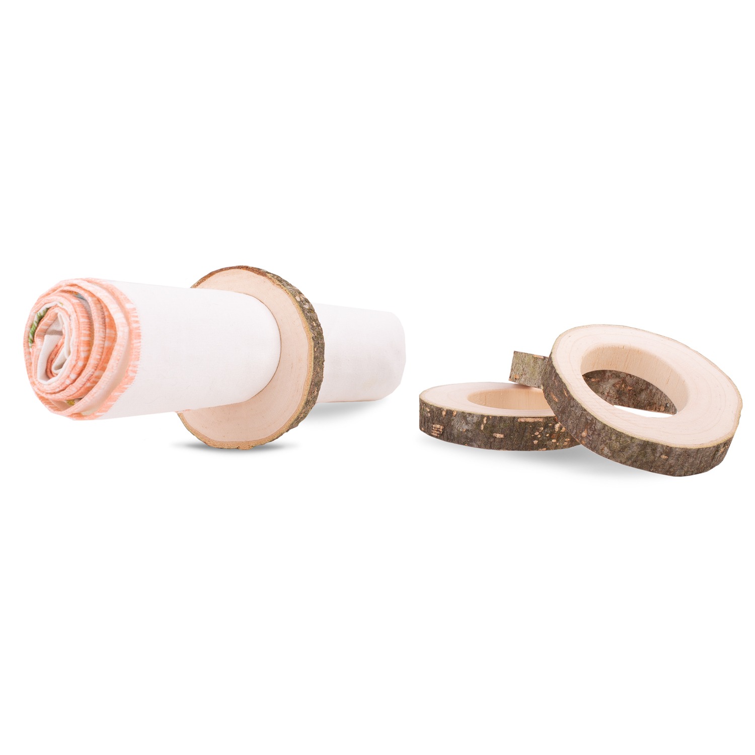 4 Wood Napkin Rings