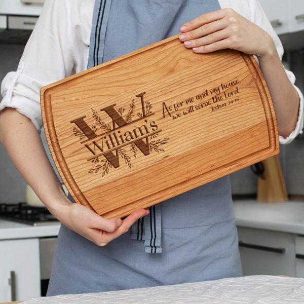 Personalized Religious Cutting Board with Monogram