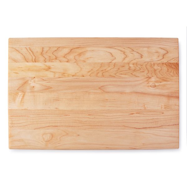 clean wood cutting board on a white background.