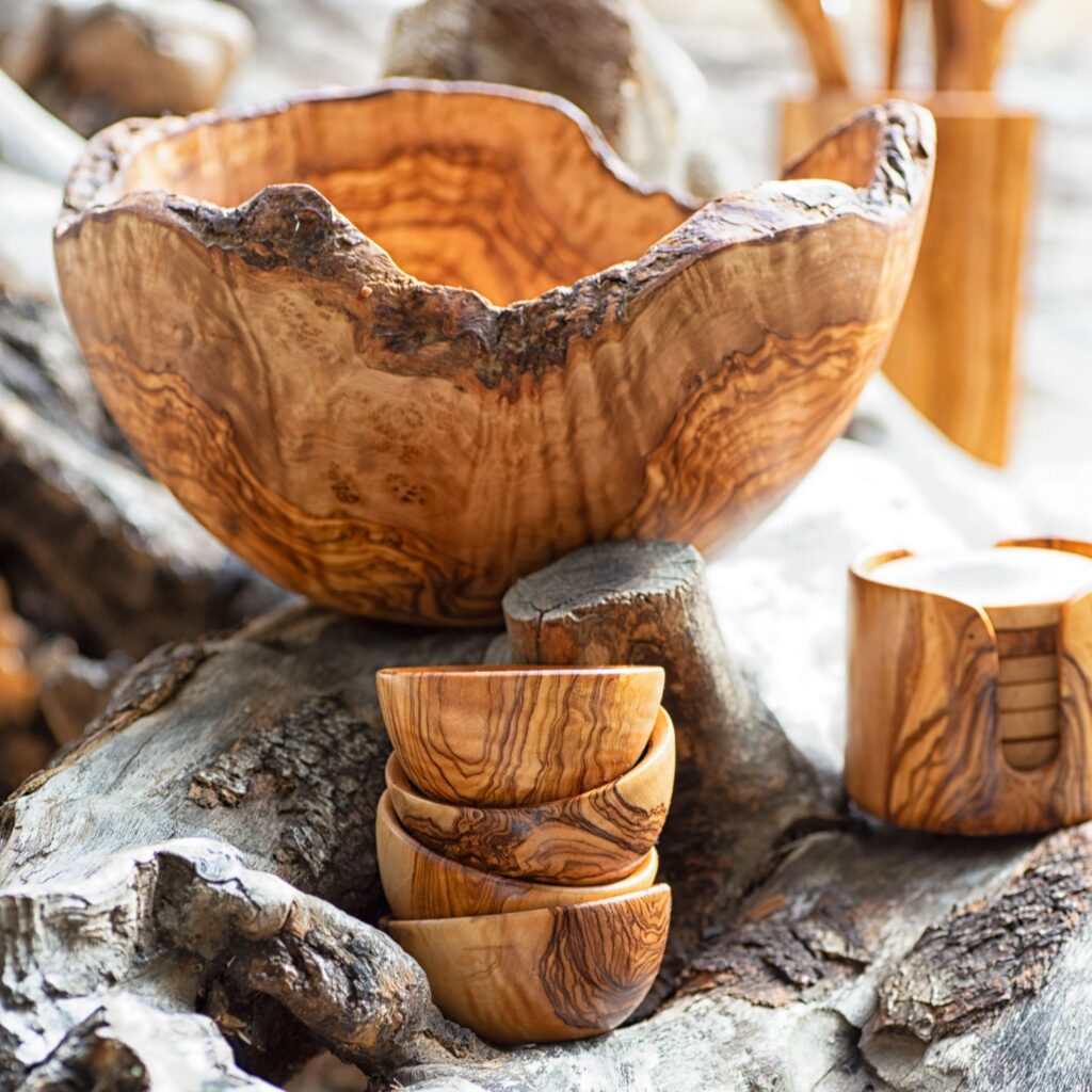 Olive wood kitchenware