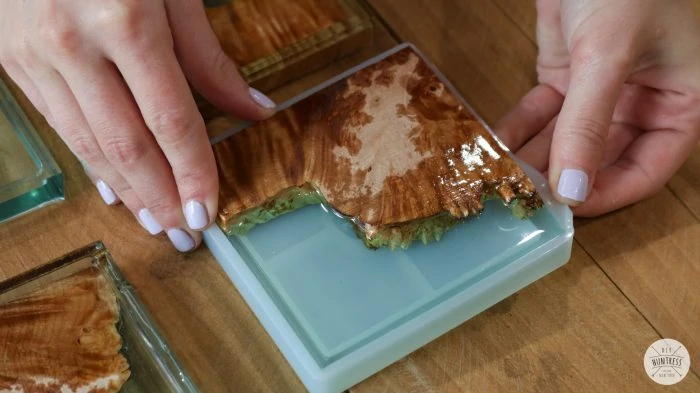 removing coasters from the molds