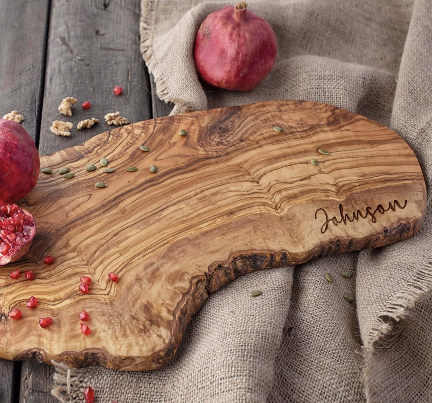 Olive wooden cutting boards with logo