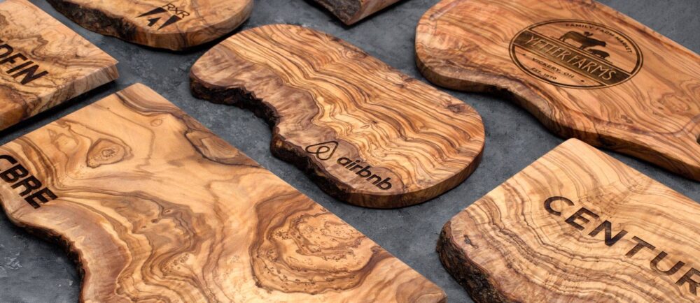 custom engraved charcuterie boards with logo
