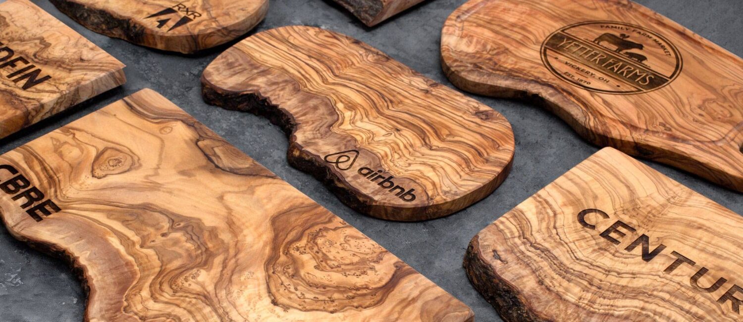 custom engraved charcuterie boards with logo