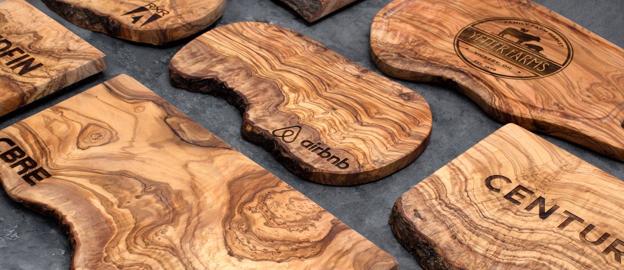 custom engraved charcuterie boards with logo