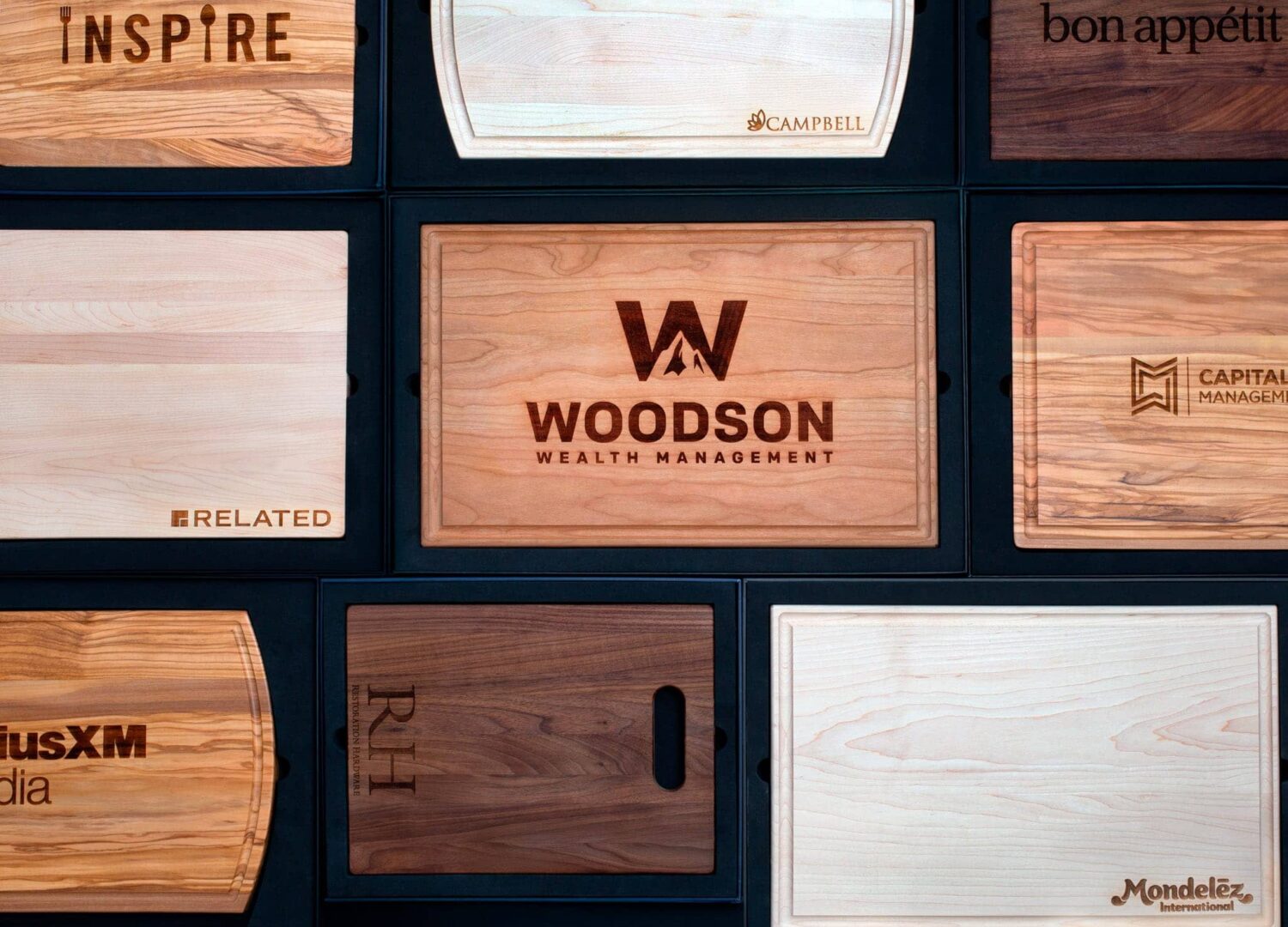 Cutting boards with logo