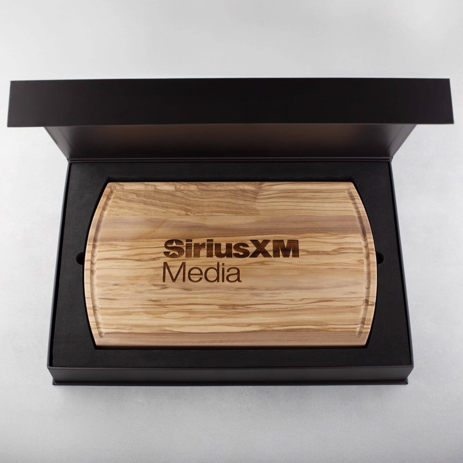Corporate gift box with logo cutting board