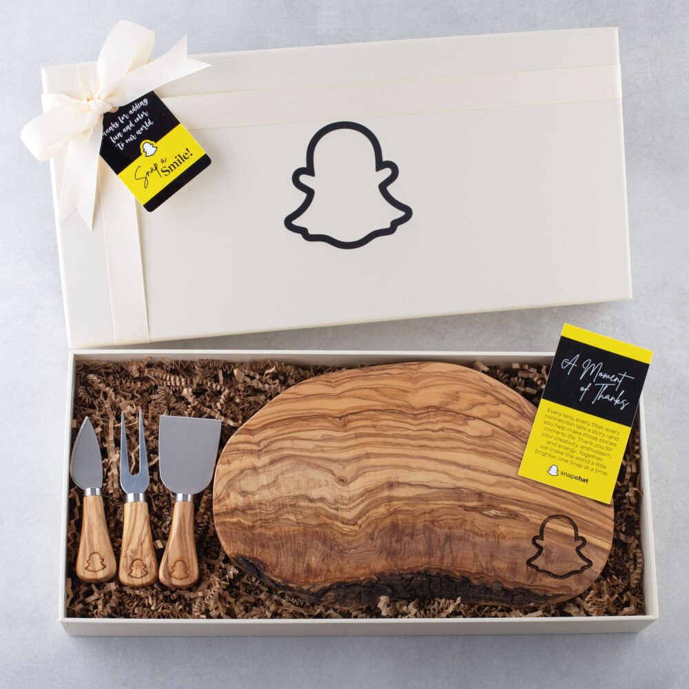 Corporate Cutting boards with custom boxes