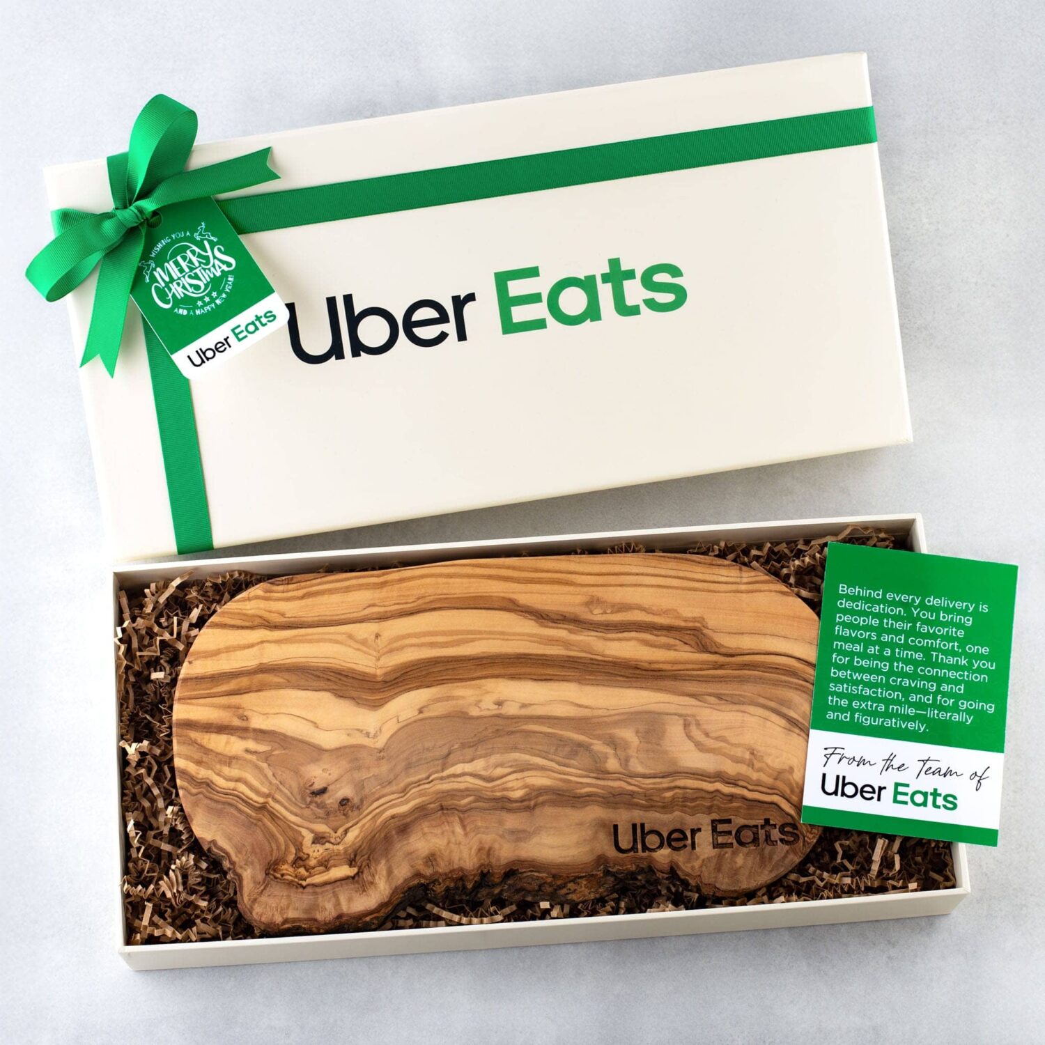 Corporate Cutting boards with custom boxes for uber