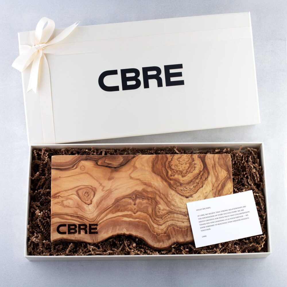 Corporate Cutting boards with custom boxes
