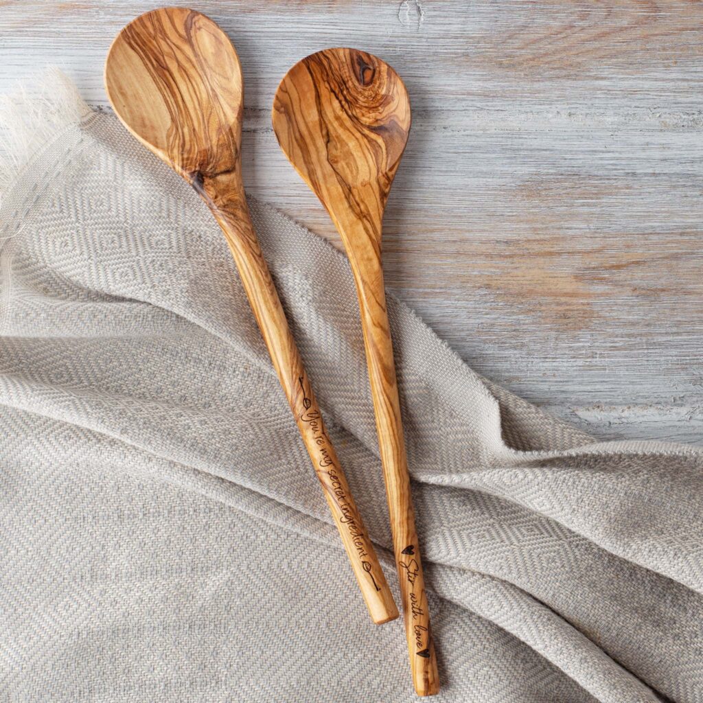 Personalized Olive wooden spoons for sale