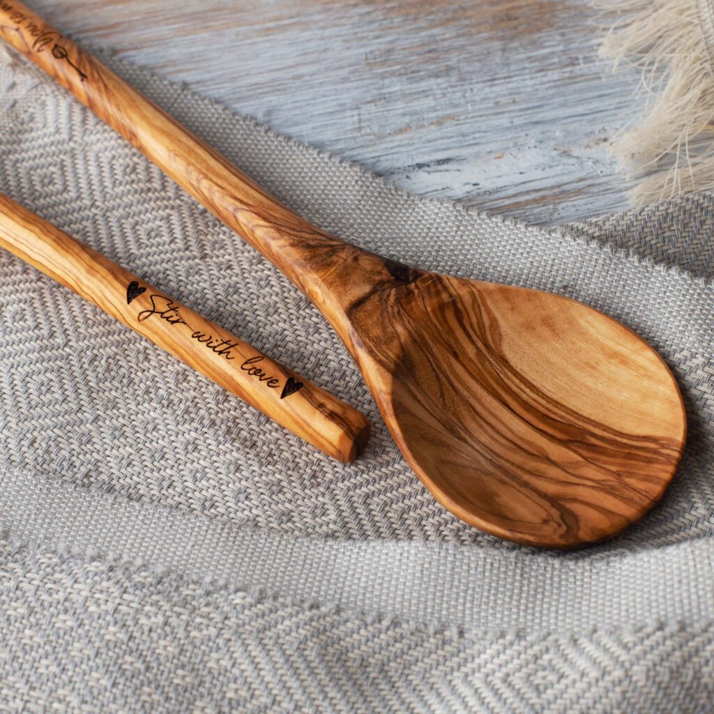 Personalized Olive wooden spoons