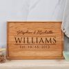 Personalized wedding cutting board.
