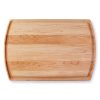 A rustic chopping board on a white background.