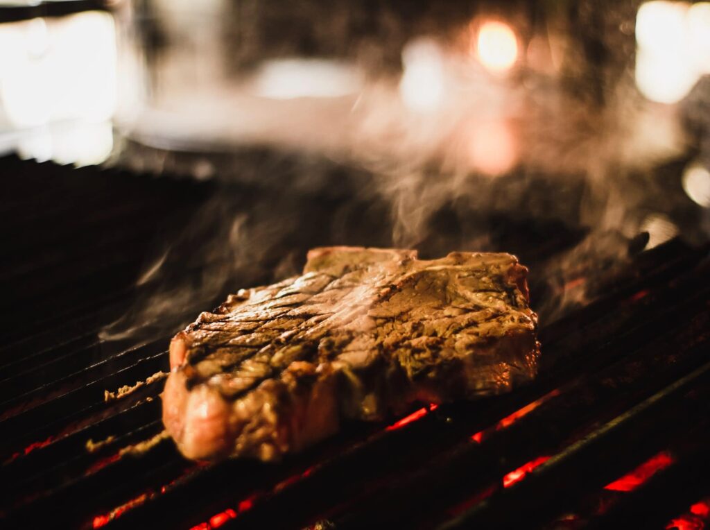 Grilling the Steak