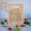 Handwritten Recipe Engraved Cutting Board
